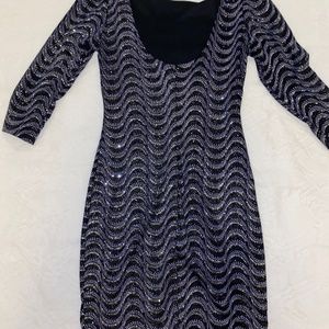 Sequin low back bodycon designer dress